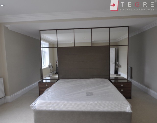 Mirrored overbed deals unit