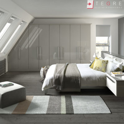 Traditional Wardrobes Phoenix Gloss Light Grey Bedroom 2