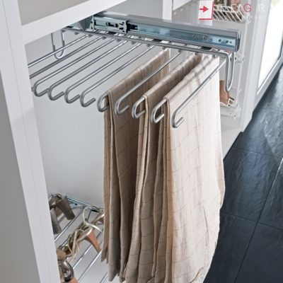 Wardrobe Accessories Pull Out Trouser Holder Under Mounted Off Centre Fitting
